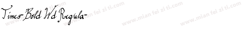 Times-Bold Wd Regula字体转换